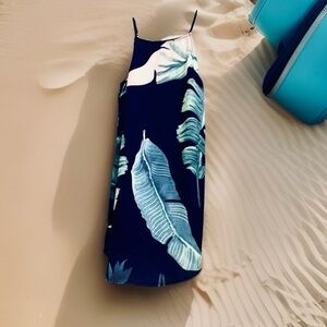 Tropical Leaf Print Dress